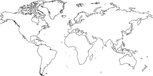 Vinilo Decorativo Mapa mundo