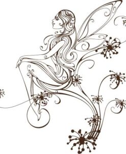 Vinilo Decorativo Hada Flor