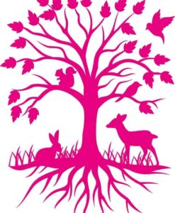 Vinilo decorativo Arbol Liebre