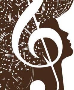 Vinilo Decorativo Cabeza Musical
