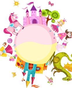 Vinilo Infantil Princesas Dragon