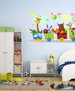 Vinilo Infantil Animales Tren