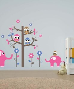 Vinilo Infantil Arbol Elefante